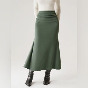 OGL MaxWarm Mermaid Maxi Skirt in Moss size Large. New with tag